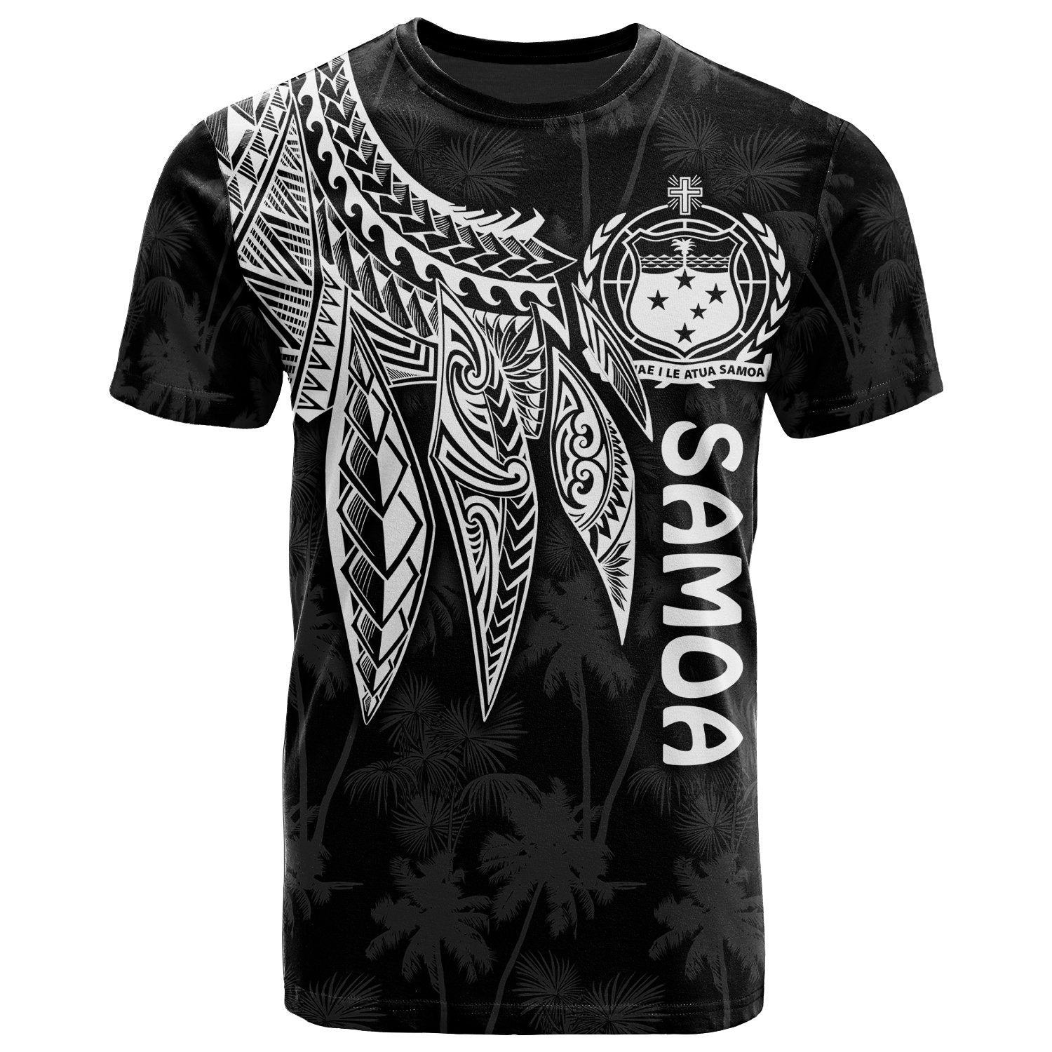 Samoa T Shirt Polynesian Wings (White) Unisex Art - Polynesian Pride