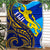 Fiji Premium Blanket - Flag's Color With Gold Polynesian Pattern - LT20 - Polynesian Pride