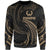 Pohnpei Micronesia Sweater - Gold Tribal Wave Unisex Gold - Polynesian Pride