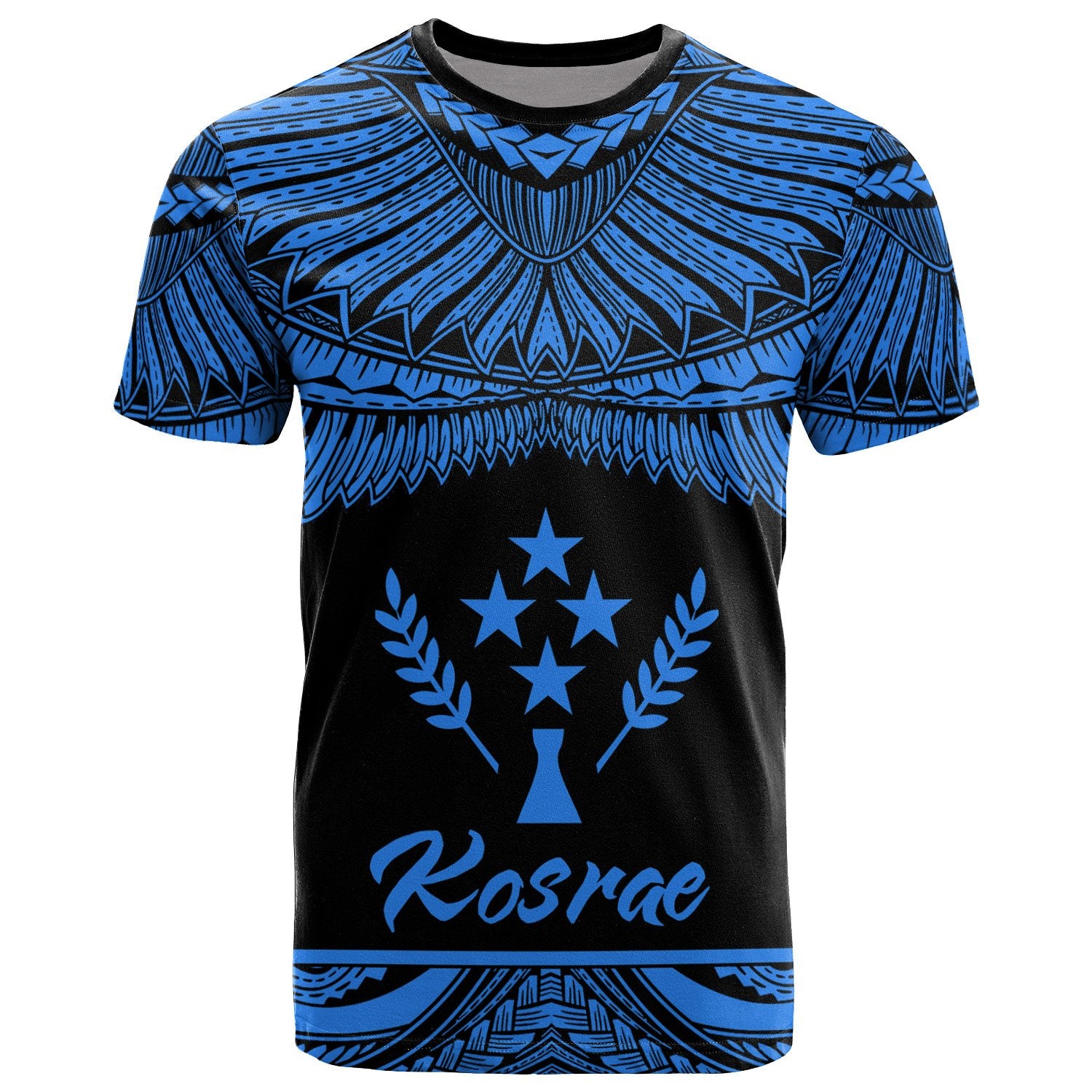 Kosrae Polynesian T Shirt Kosrae Pride Blue Version Unisex Blue - Polynesian Pride