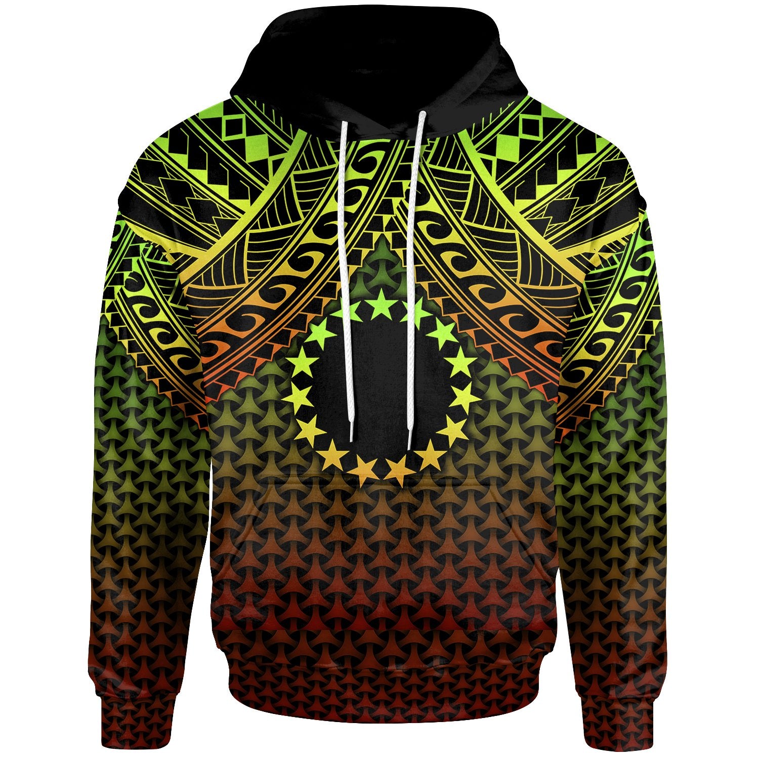 Polynesian Cook Islands Custom Hoodie Reggae Vintage Polynesian Patterns Unisex Reggae - Polynesian Pride