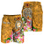 Tonga Custom Personalised Men's Shorts - Turtle Plumeria (GOLD) - Polynesian Pride