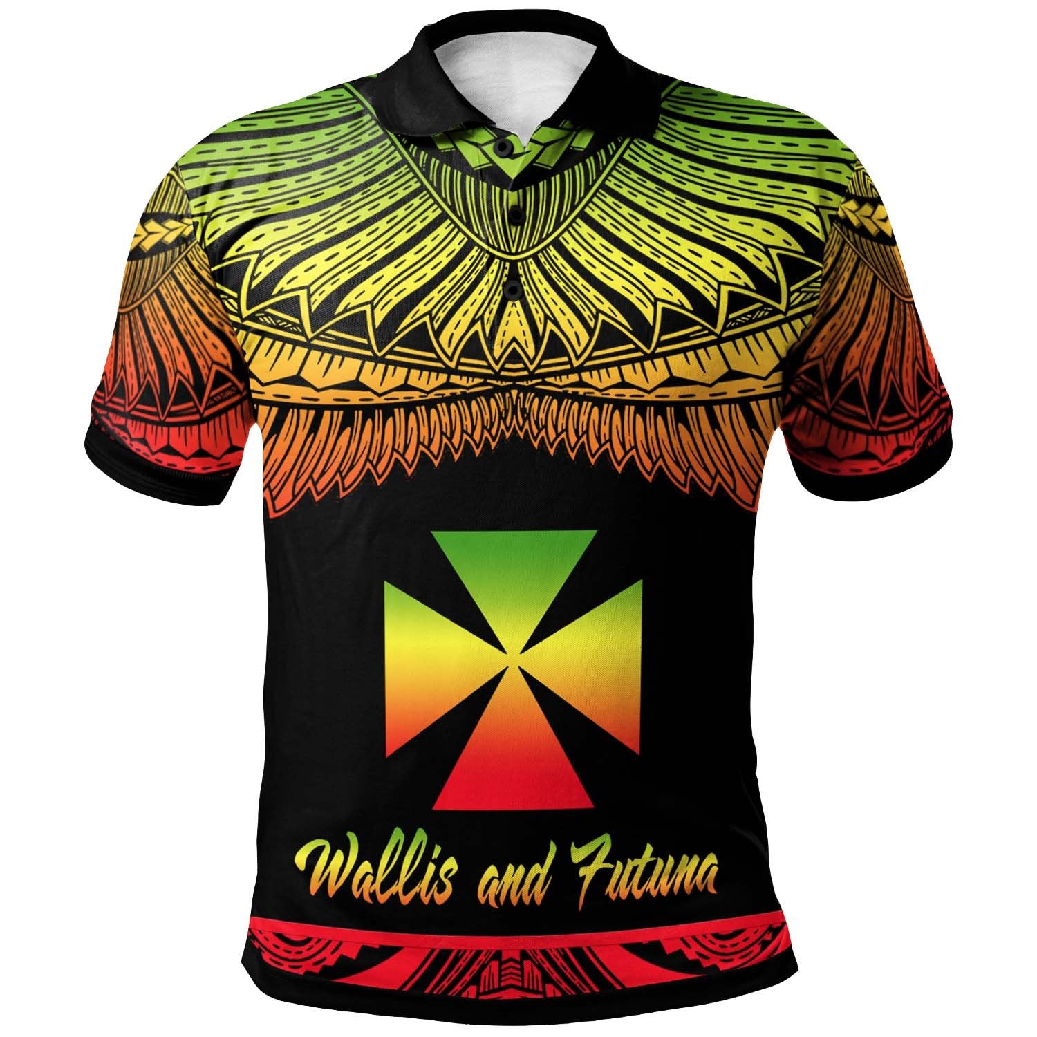 Wallis and Futuna Polo Shirt Polynesian Tattoo Reggae Version Unisex Reggae - Polynesian Pride