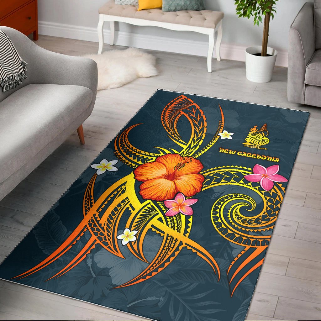 New Caledonia Polynesian Personalised Area Rug - Legend of New Caledonia (Blue) Blue - Polynesian Pride