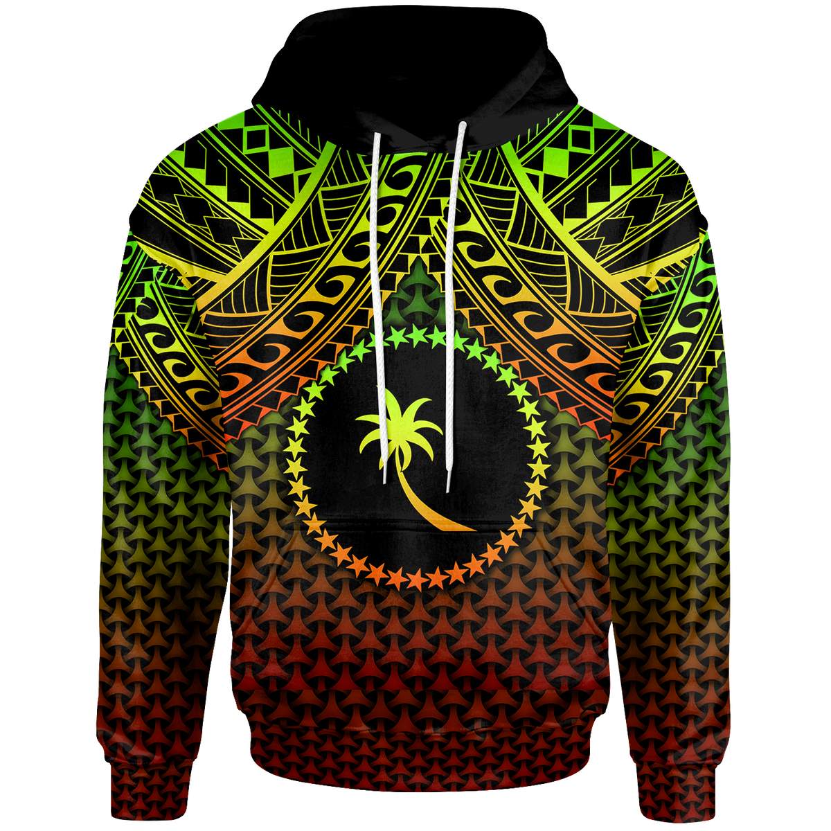 Polynesian Chuuk Custom Hoodie Reggae Vintage Polynesian Patterns Unisex Reggae - Polynesian Pride