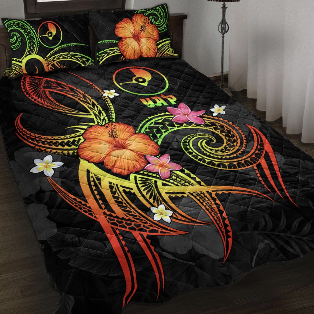 YAP Polynesian Quilt Bed Set - Legend of YAP (Reggae) Art - Polynesian Pride