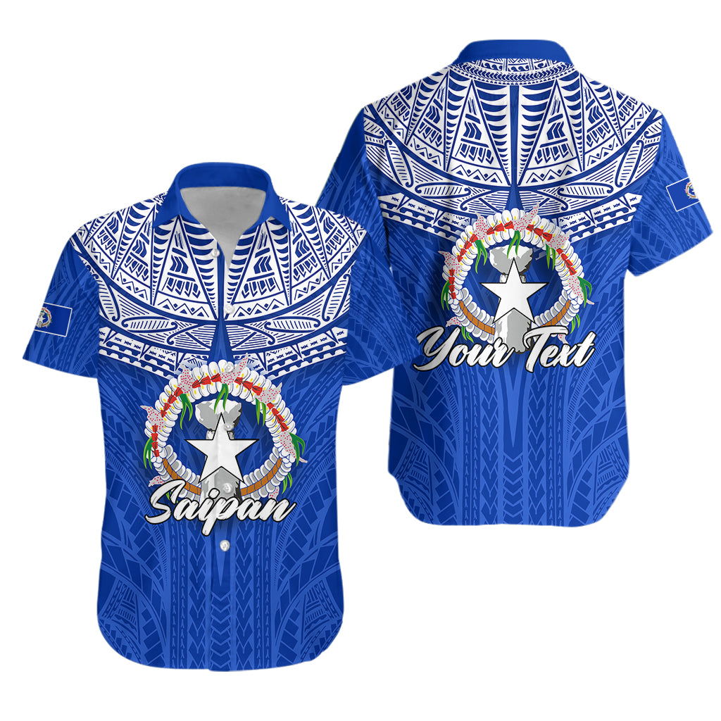 (Custom Personalised) Northern Mariana Islands Saipan Hawaiian Shirt - LT12 Unisex Blue - Polynesian Pride