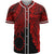 Cook Islands Polynesian Baseball Shirt - Tribal Wave Tattoo Red Unisex Red - Polynesian Pride