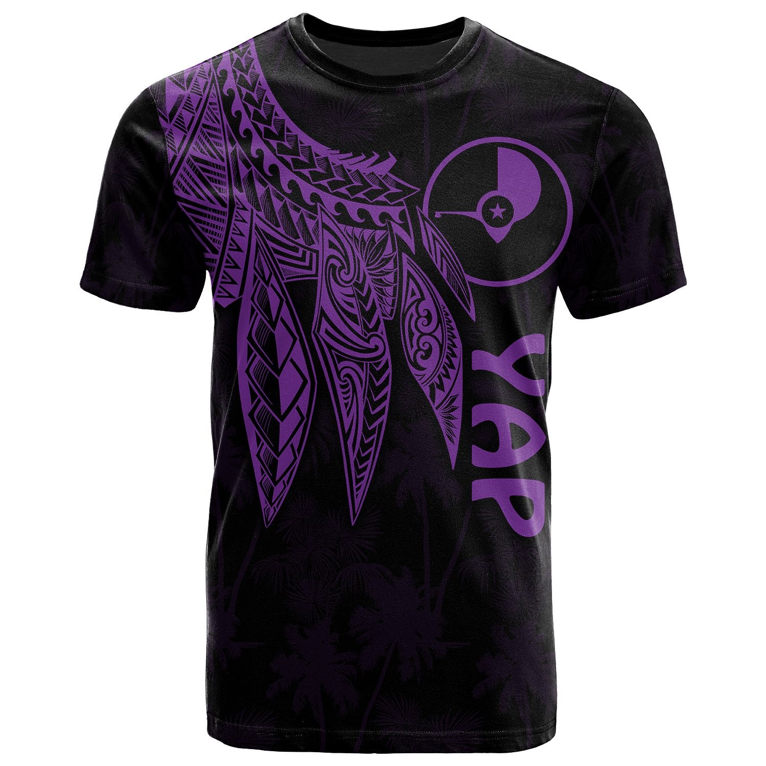 Yap T Shirt Polynesian Wings (Purple) Unisex Purple - Polynesian Pride