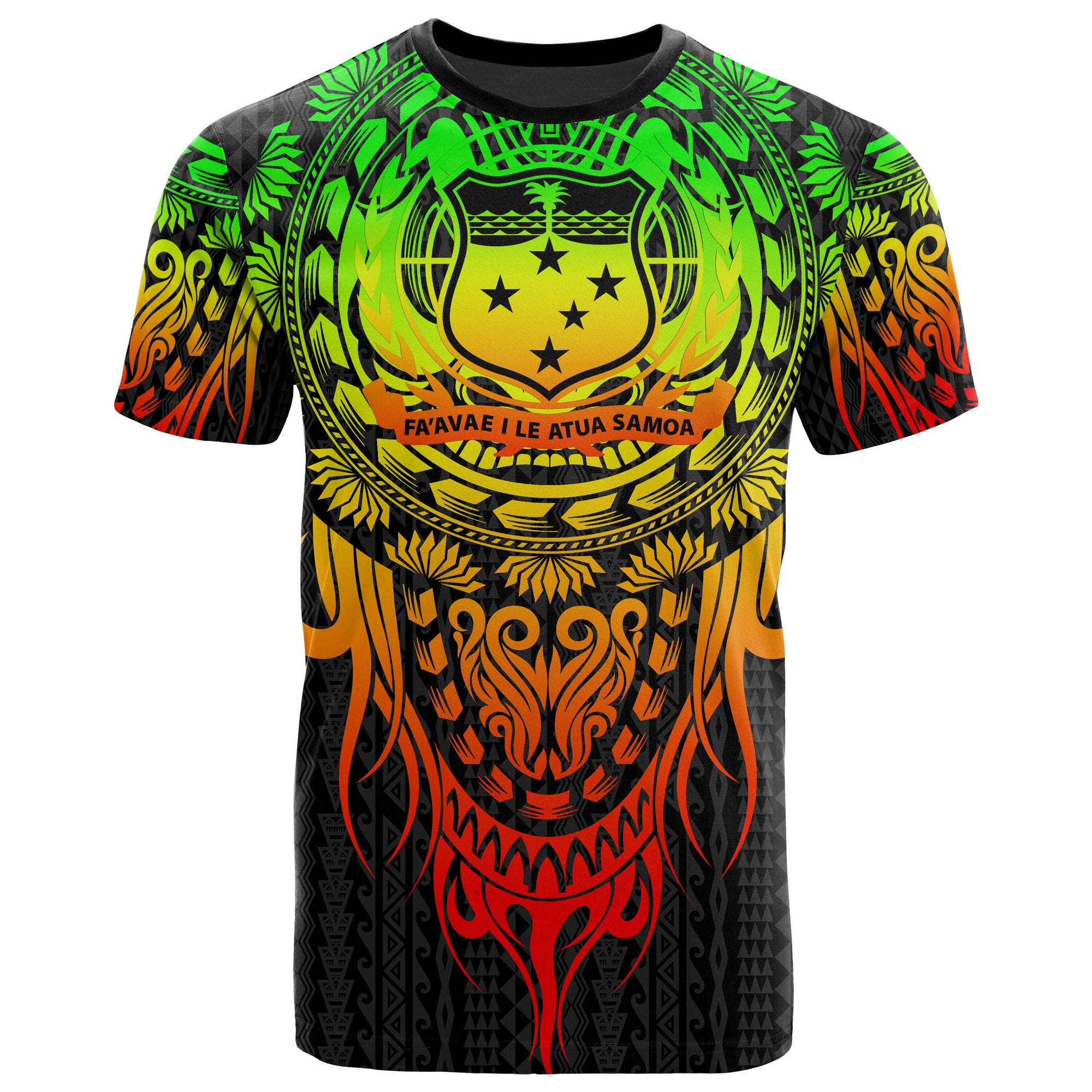 Samoa Polynesian T shirt Tattoo Pattern With Seal Unisex Reggae - Polynesian Pride