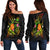 Vanuatu Polynesian Off Shoulder Sweater - Legend of Vanuatu (Reggae) - Polynesian Pride