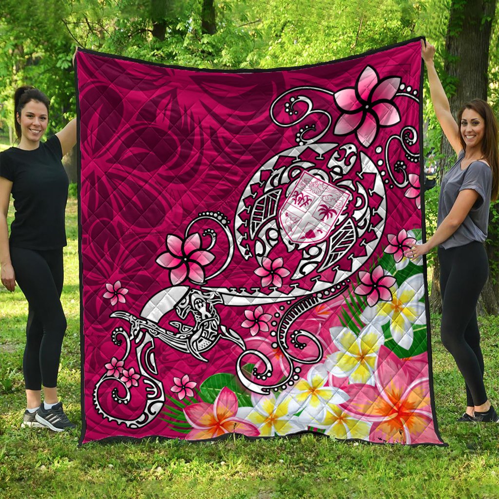 Fiji Premium Quilt - Turtle Plumeria (Pink) Pink - Polynesian Pride