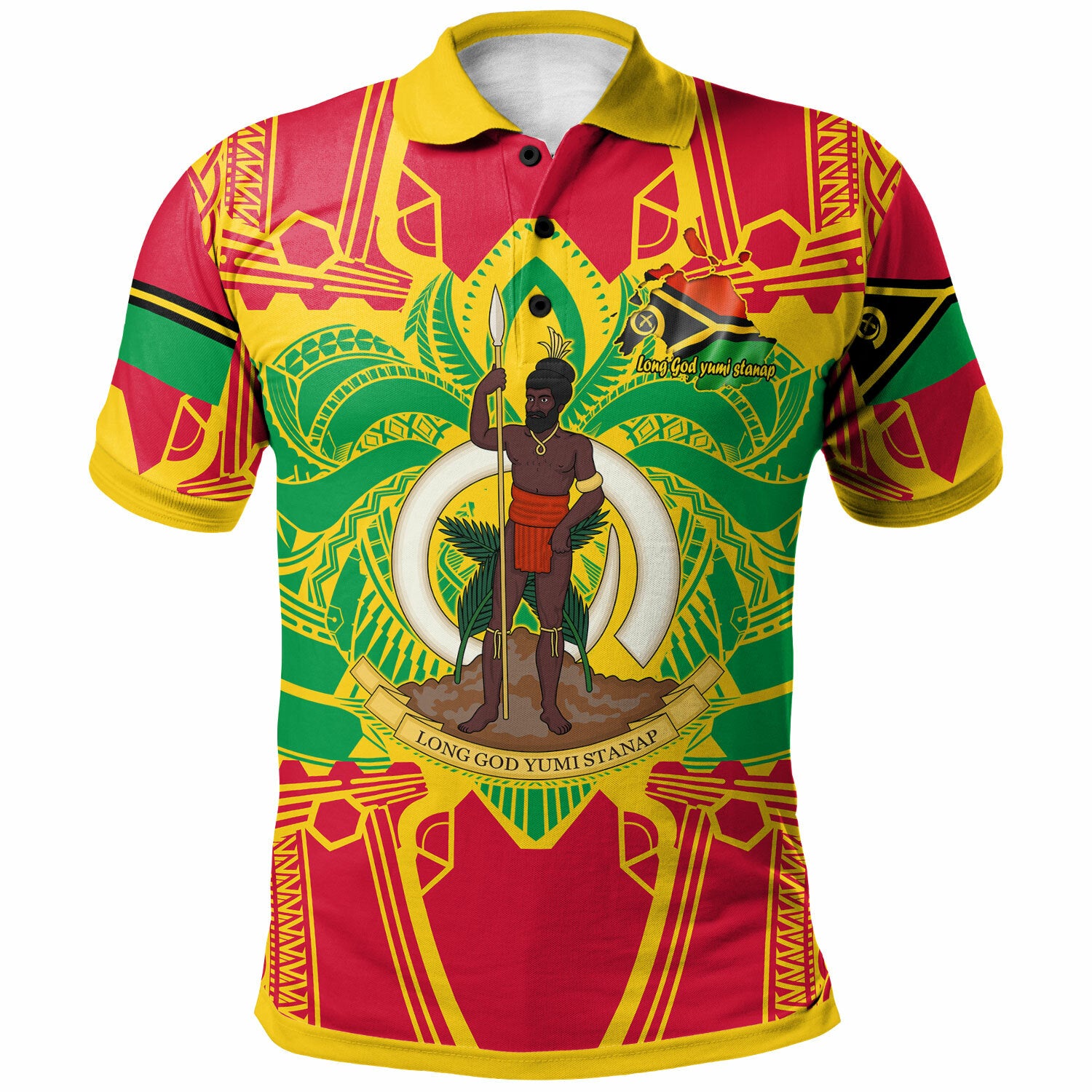 Vanuatu Polo Shirt Custom Vanuatu Pride With Polynesian Culture Polo Shirt LT10 Red - Polynesian Pride