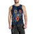 Vanuatu Polynesian Men Tank Top - Blue Turtle Hibiscus - Polynesian Pride