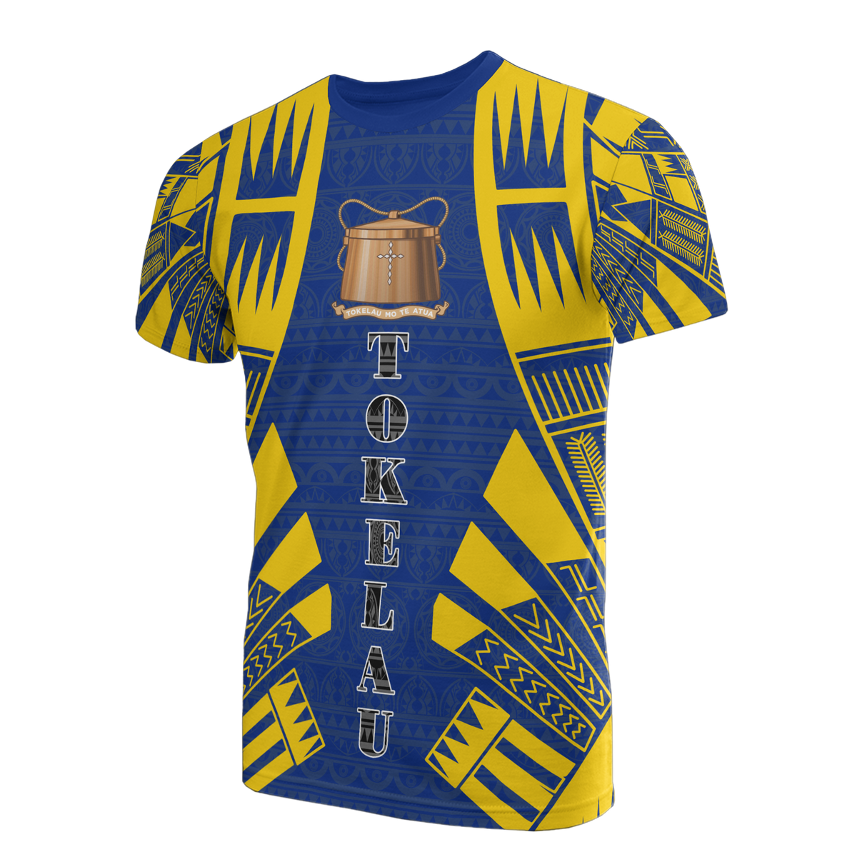 Tokelau T Shirt Tokelauan Coat of Arms Polynesian Tattoo Dark Blue Style Unisex Art - Polynesian Pride
