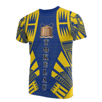 Tokelau T Shirt Tokelauan Coat of Arms Polynesian Tattoo Dark Blue Style Unisex Art - Polynesian Pride