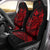 Hawaii Humpback Whale With Hibiscus Tribal Red Car Seat Covers - LT12 Universal Fit Red - Polynesian Pride