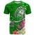 Guam T Shirt Turtle Plumeria (Green) Unisex Green - Polynesian Pride