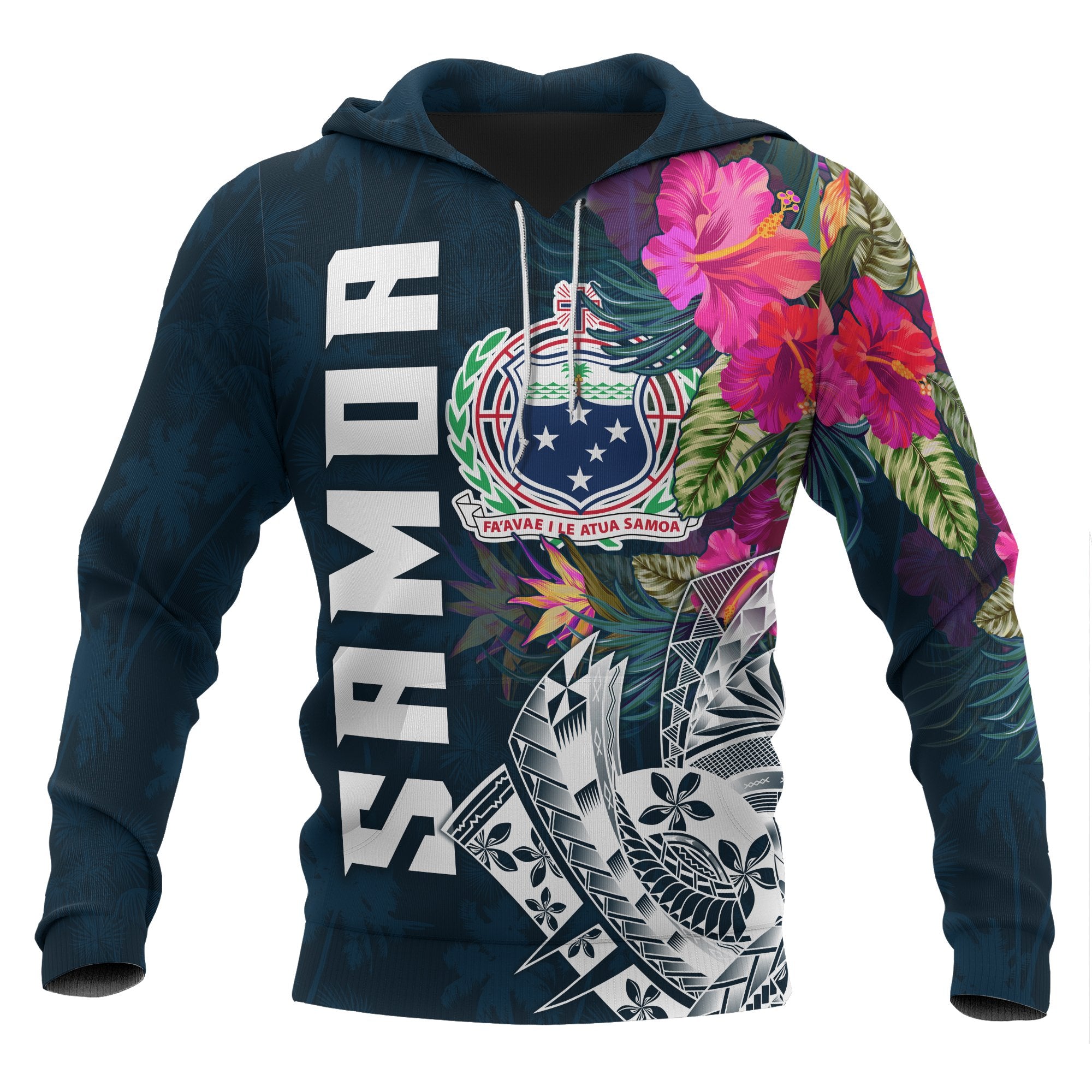 Samoa Hoodie Samoan Summer Vibes Unisex Blue - Polynesian Pride