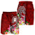 Fiji Men's Shorts - Turtle Plumeria (Red) - Polynesian Pride