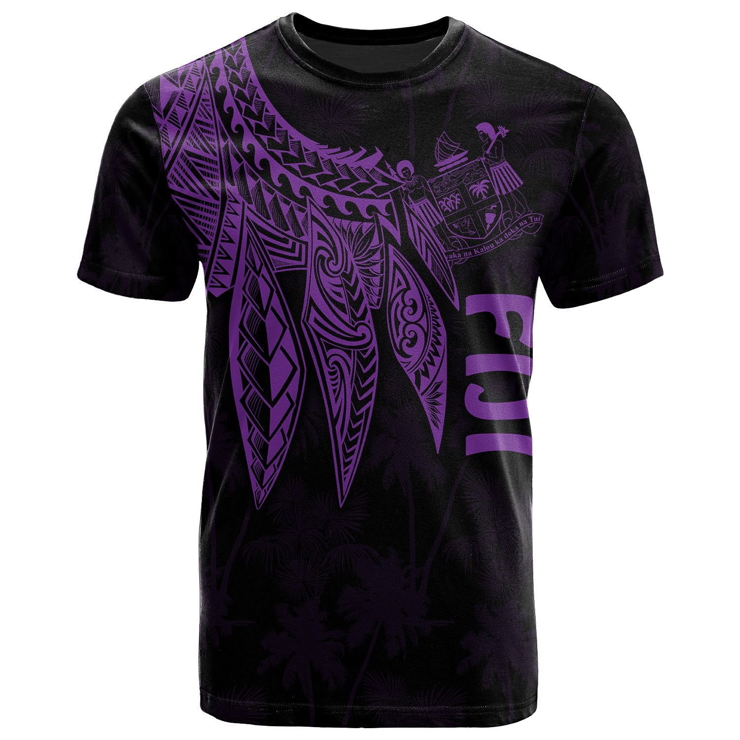 Fiji T Shirt Polynesian Wings (Purple) Unisex Reggae - Polynesian Pride