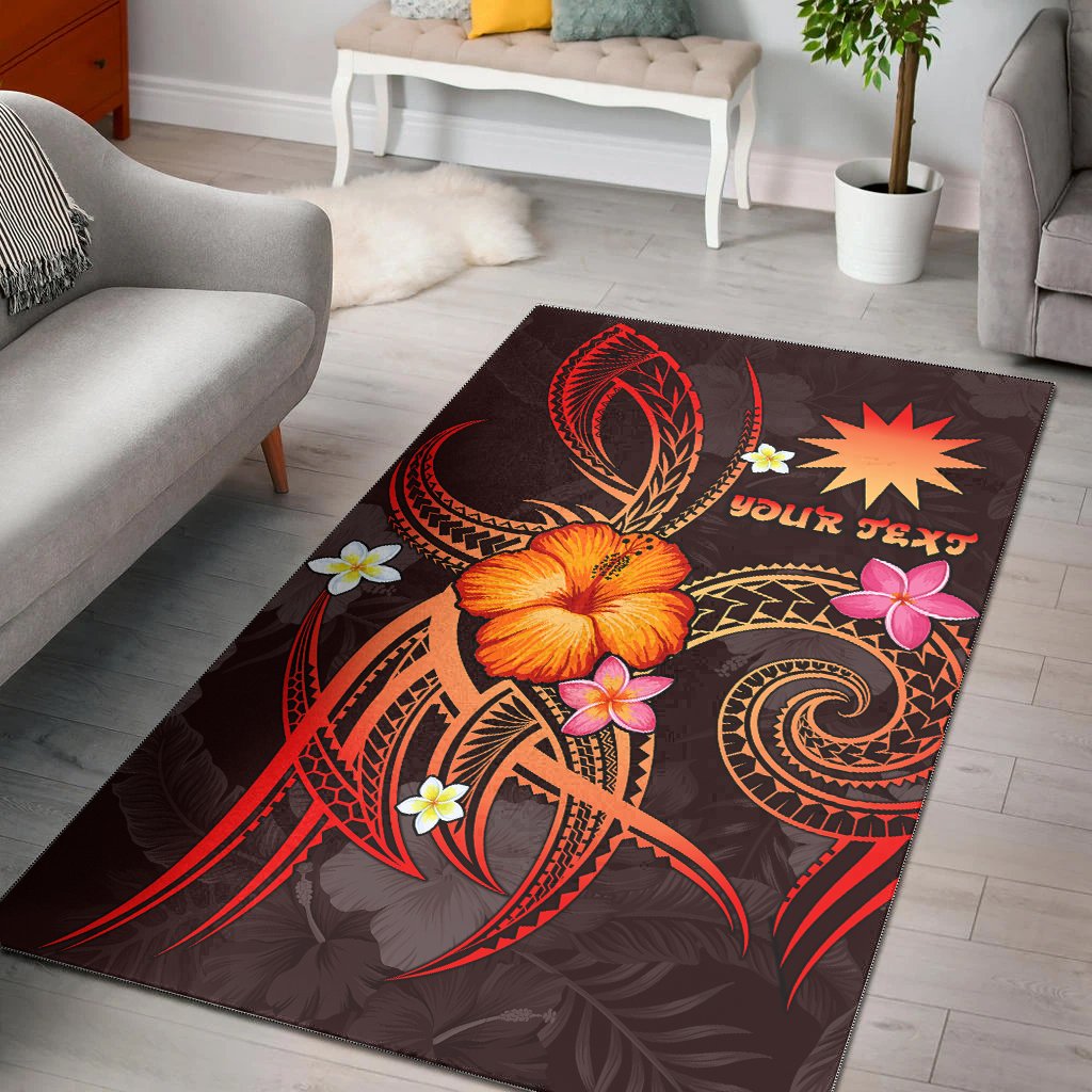 Nauru Polynesian Personalised Area Rug - Legend of Nauru (Red) Red - Polynesian Pride