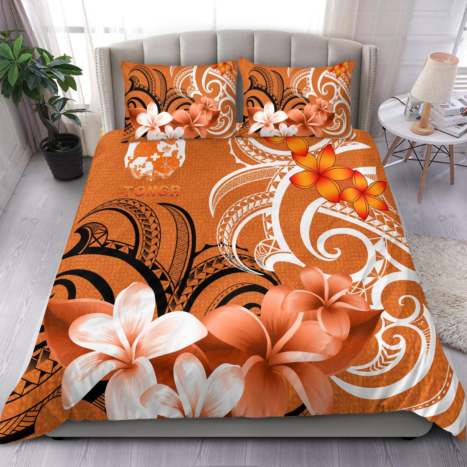 Tonga Bedding Set - Tongan Spirit Orange - Polynesian Pride