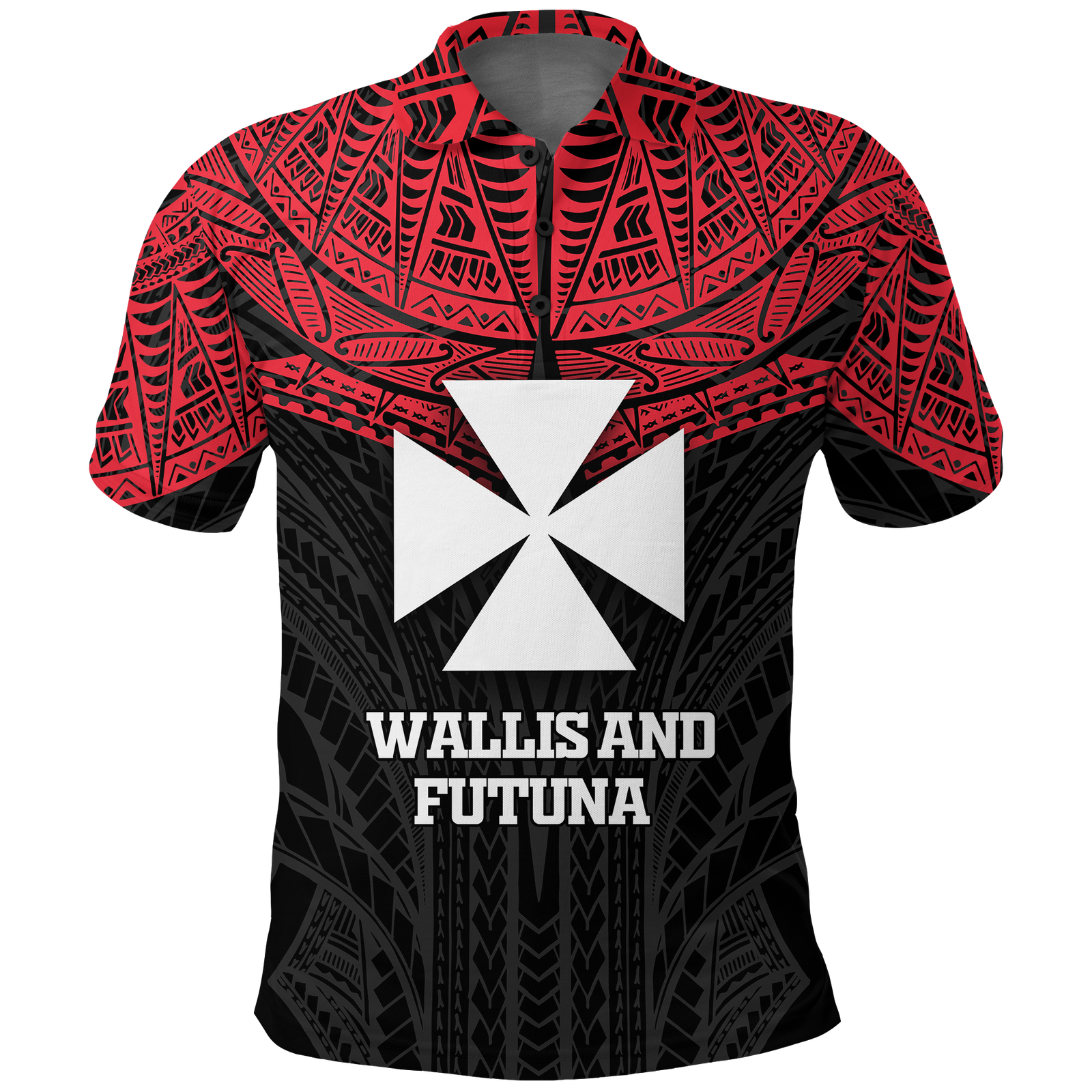 Wallis and Futuna Pride Polo Shirt LT12 Unisex Red - Polynesian Pride