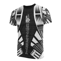 New Caledonia T Shirt New Caledonia Coat Of Arms Polynesian Tattoo Style Unisex Black - Polynesian Pride