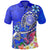 American Samoa Polynesian Polo Shirt Turtle Plumeria (Blue) Unisex Blue - Polynesian Pride