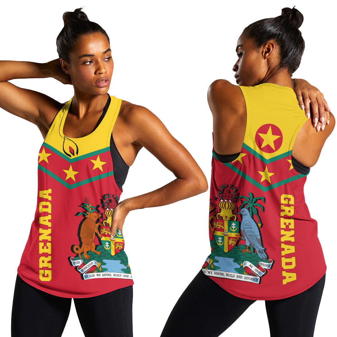 Grenada Women Tank Top - Proud Grenadian - LT12 Women Red - Polynesian Pride