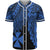 Wallis and Futuna Polynesian Baseball Shirt - Tribal Wave Tattoo Blue Unisex Blue - Polynesian Pride