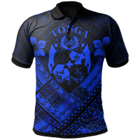 Tonga Polynesian Polo Shirt Tonga Blue Seal Camisole Hibiscus Style Unisex Blue - Polynesian Pride