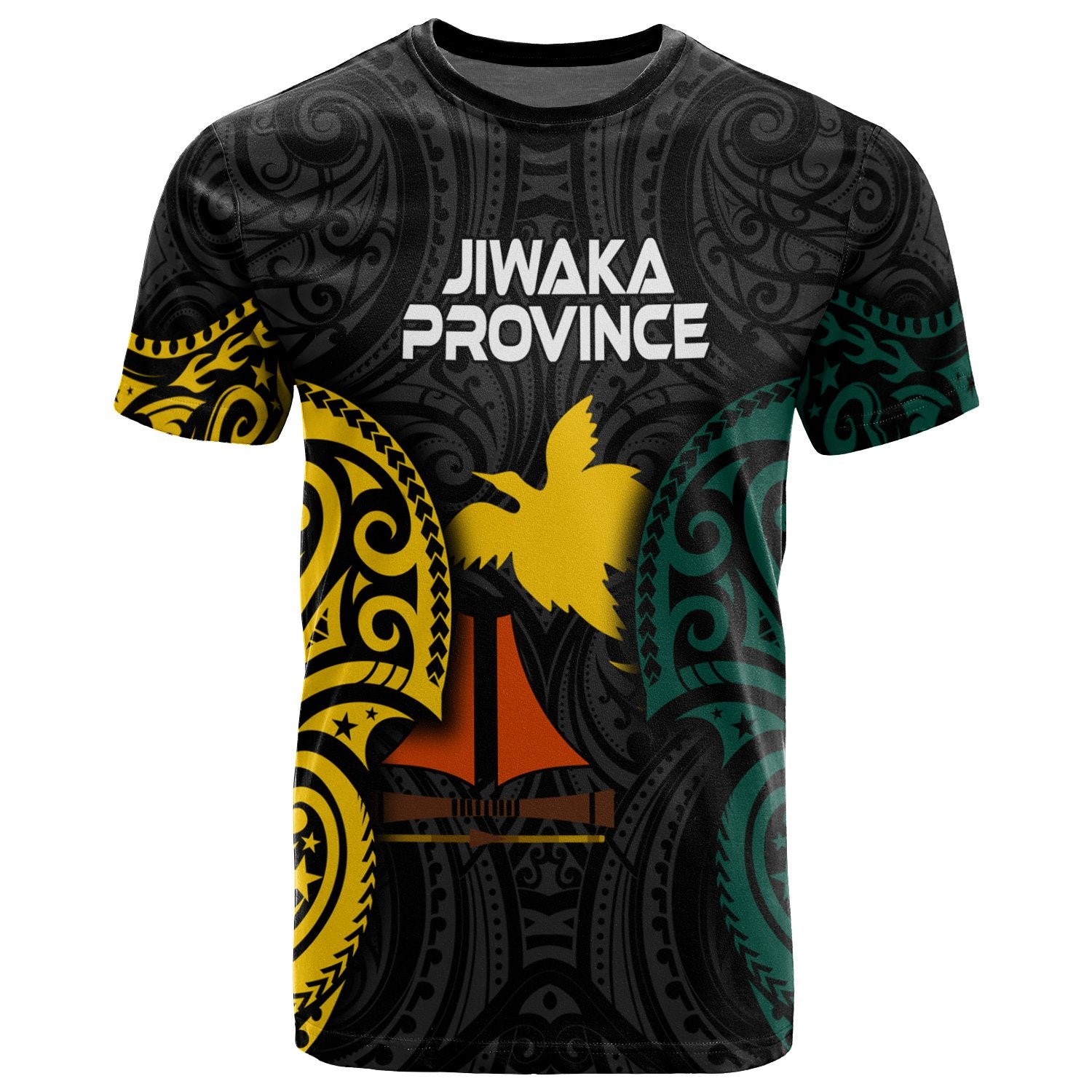 Papua New Guinea Jiwaka Province Polynesian T Shirt Spirit Version Unisex Black - Polynesian Pride