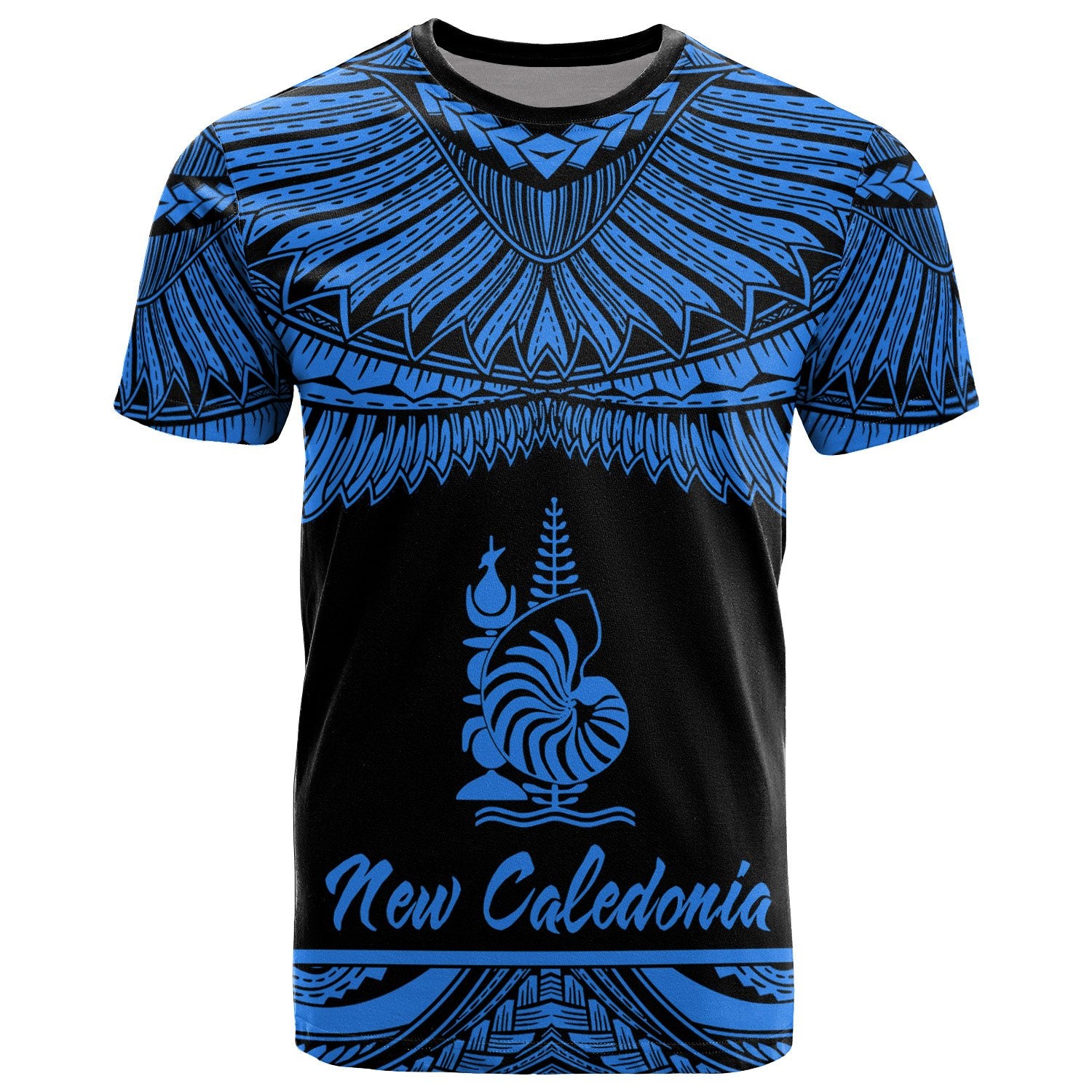 New Caledonia Polynesian T Shirt New Caledonia Pride Blue Version Unisex Blue - Polynesian Pride