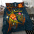 Cook Islands Polynesian Personalised Bedding Set - Legend of Cook Islands (Blue) - Polynesian Pride