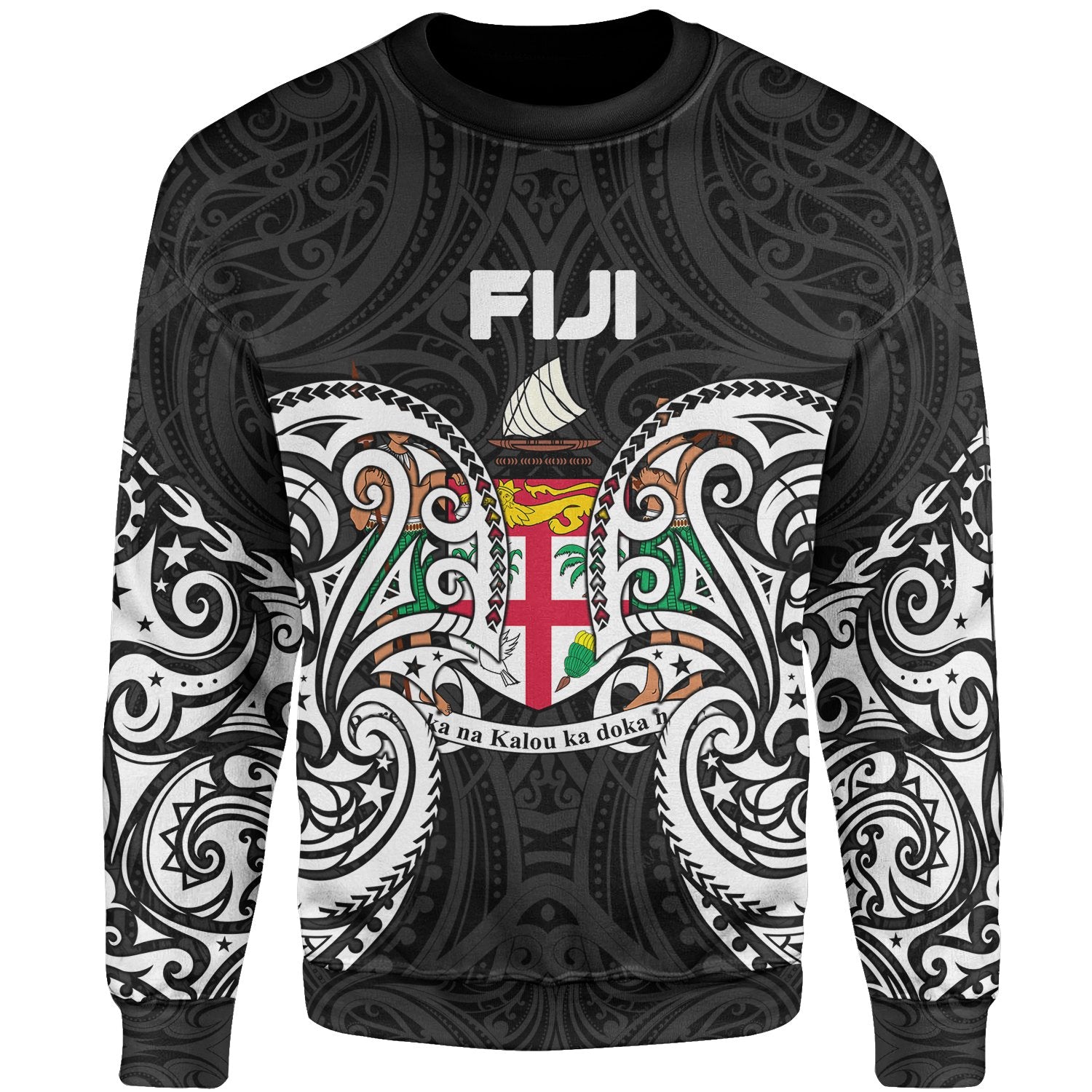 Fiji Polynesian Sweater - Spirit Style White Unisex White - Polynesian Pride