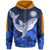 Marshall Islands Polynesian Zip up Hoodie Shark and Hibiscus Unisex Blue - Polynesian Pride