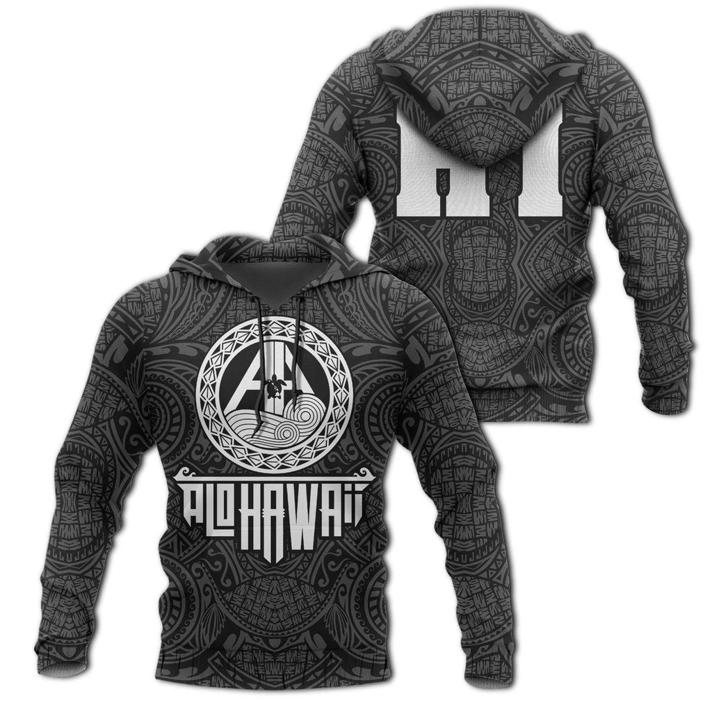 Hawaii Hoodie Unisex Black - Polynesian Pride