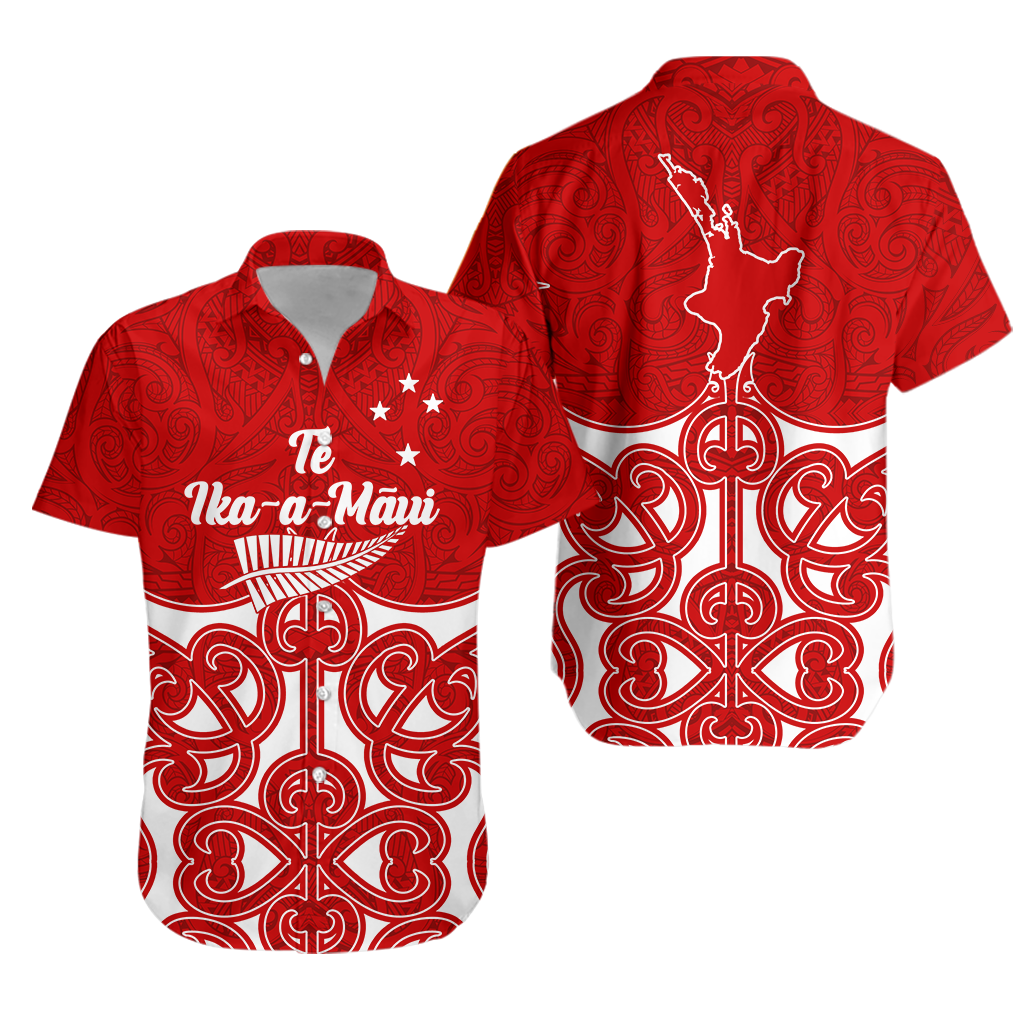 New Zealand North Island (Te Ika - a - Maui) Pride Hawaiian Shirt - LT12 Unisex Red - Polynesian Pride