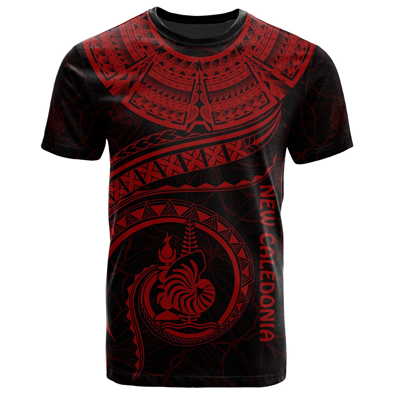 New Caledonia Polynesian T Shirt New Caledonia Waves (Red) Unisex Red - Polynesian Pride