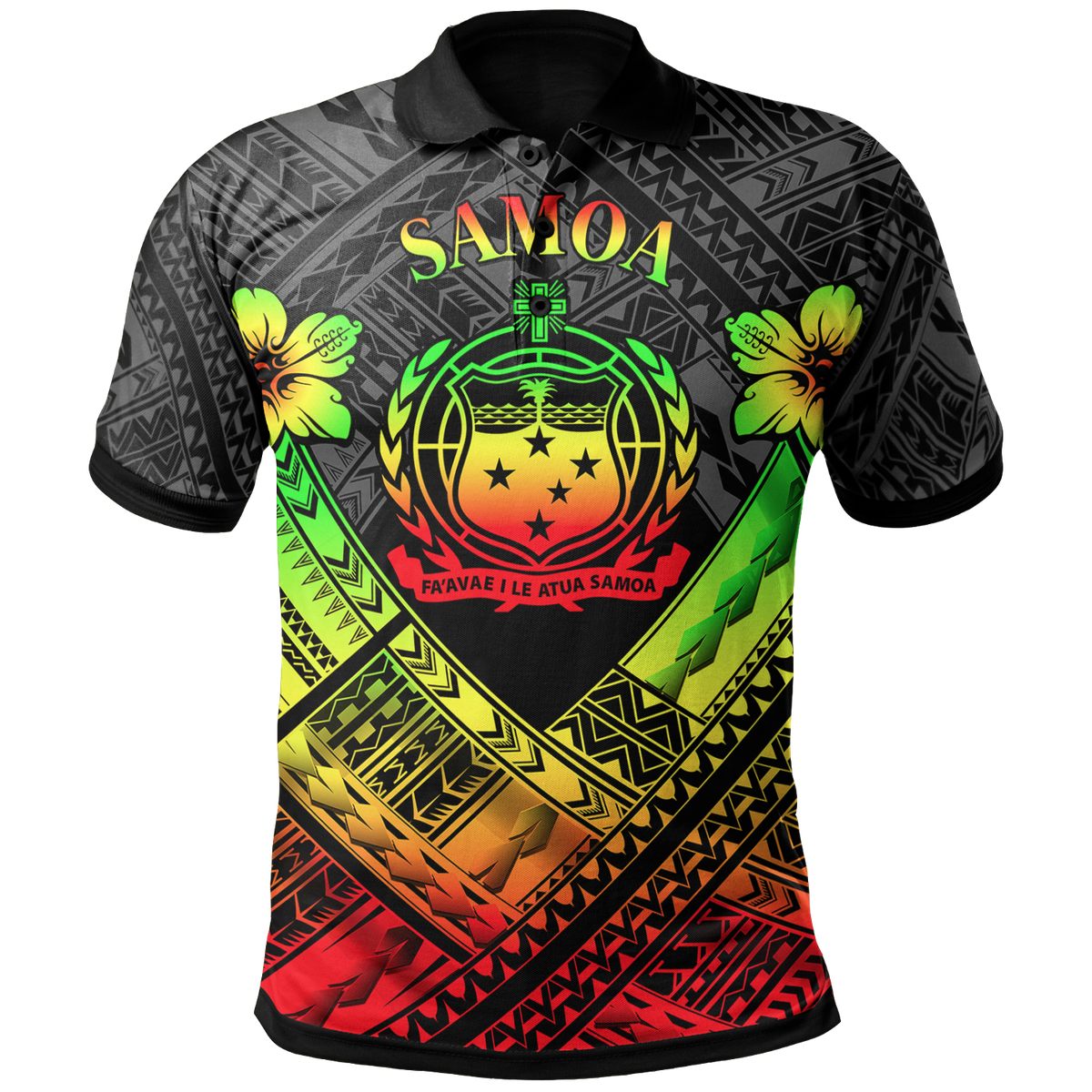 Samoa Polynesian Polo Shirt Samoa Reggae Seal Camisole Hibiscus Style Unisex Reggae - Polynesian Pride