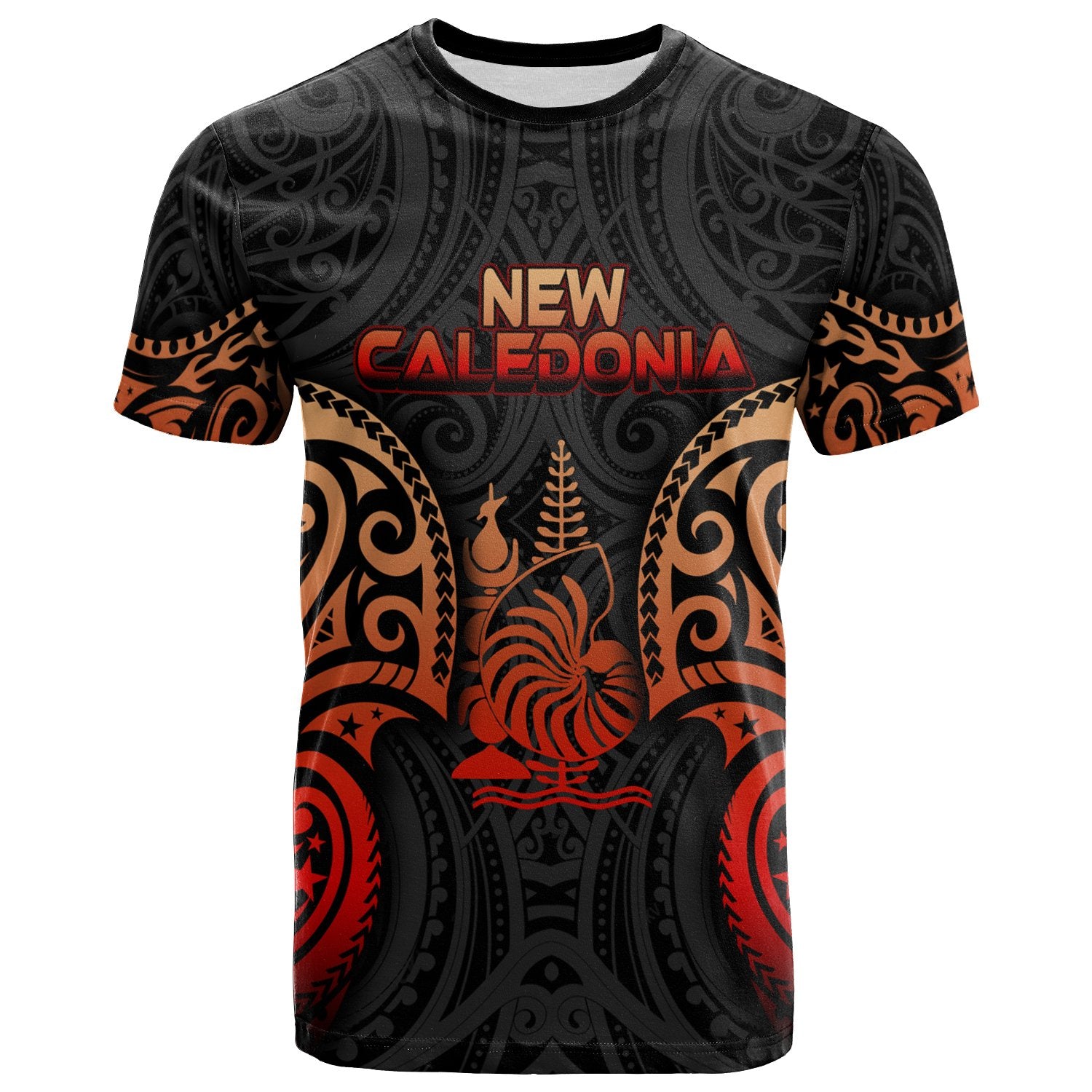 New Caledonia Polynesian T Shirt Spirit Red Version Unisex Red - Polynesian Pride