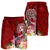 Tonga Men's Shorts - Turtle Plumeria (RED) - Polynesian Pride