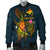 Papua New Guinea Polynesian Personalised Men's Bomber Jacket - Legend of Papua New Guinea (Blue) Blue - Polynesian Pride