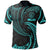 Palau Polynesian Polo Shirt Neon Blue Tribal Wave Unisex Neon Blue - Polynesian Pride