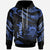 Tuvalu Hoodie Polynesian Tattoo Blue Version Unisex Blue - Polynesian Pride