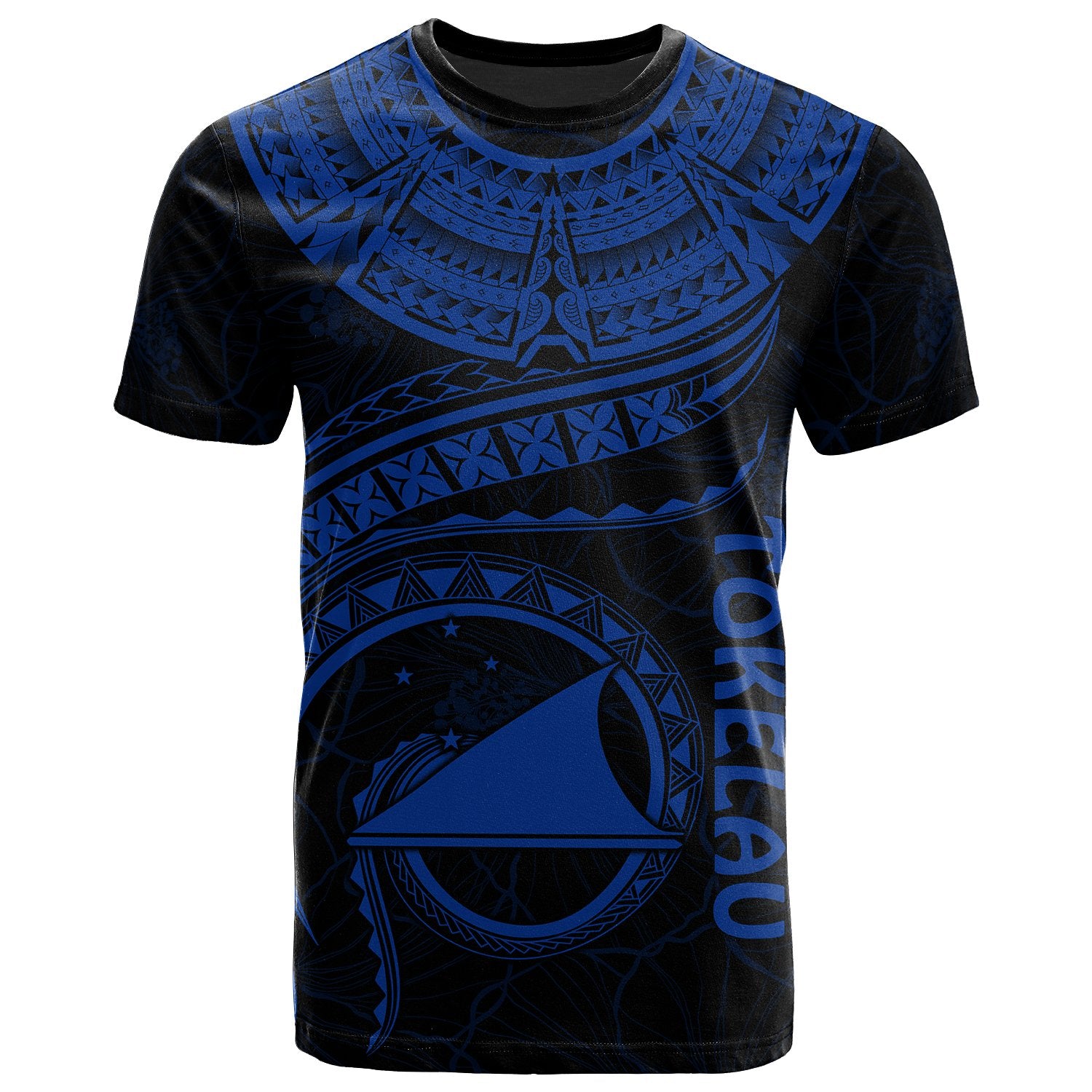 Tokelau Polynesian T Shirt Tokelau Waves (Blue) Unisex Blue - Polynesian Pride