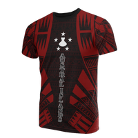 Austral Islands T Shirt Austral Islands FLag Polynesian Tattoo Red Style Unisex Red - Polynesian Pride