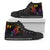 Wallis and Futuna High Top - Butterfly Polynesian Style Unisex Black - Polynesian Pride